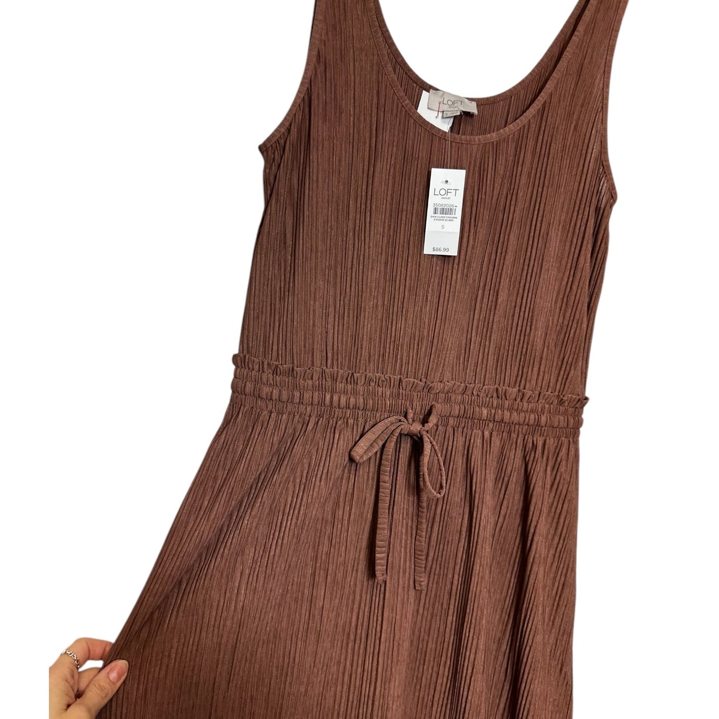 Dress Casual Midi By Loft In Brown, Size: S