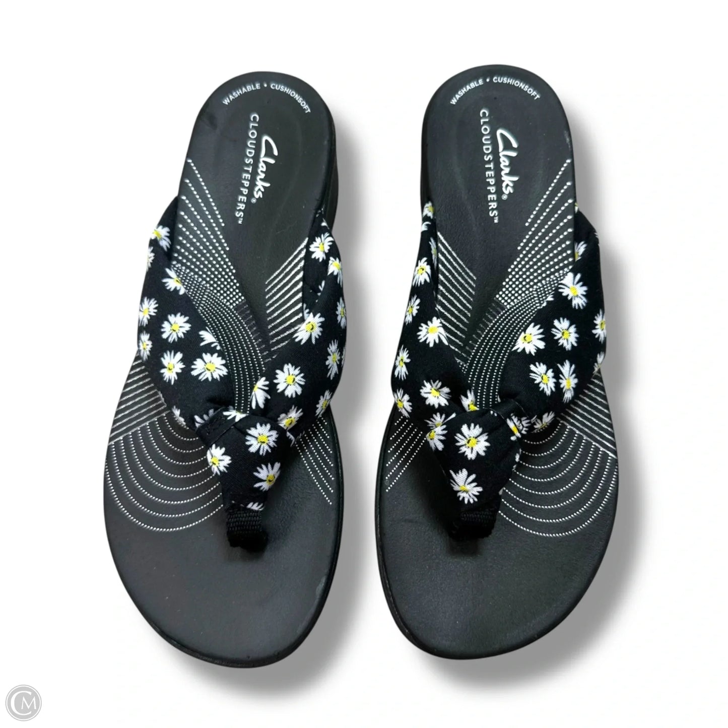 Sandals Flip Flops By Clarks In Floral Print, Size: 7