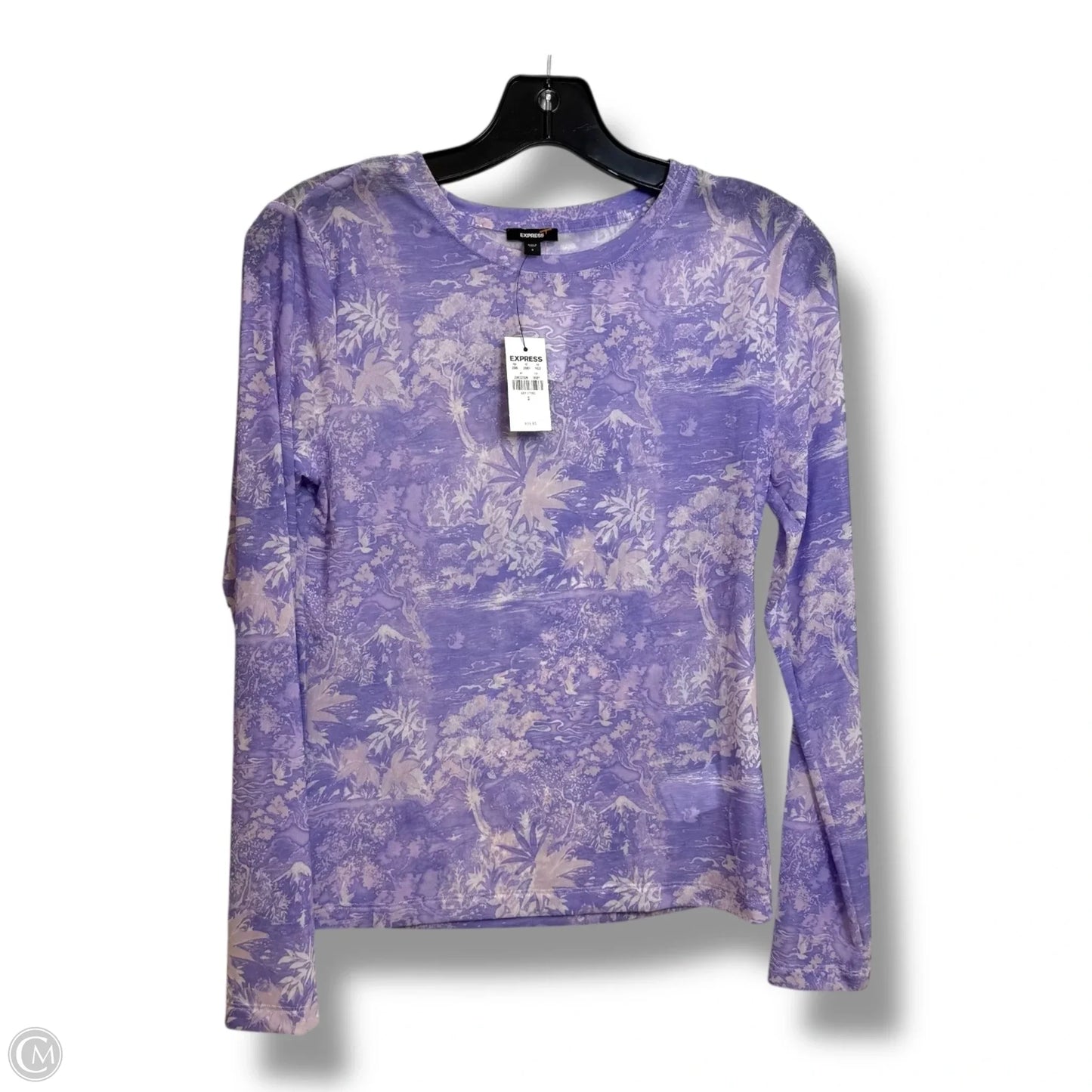 Top Long Sleeve Basic By Express In Purple, Size: S