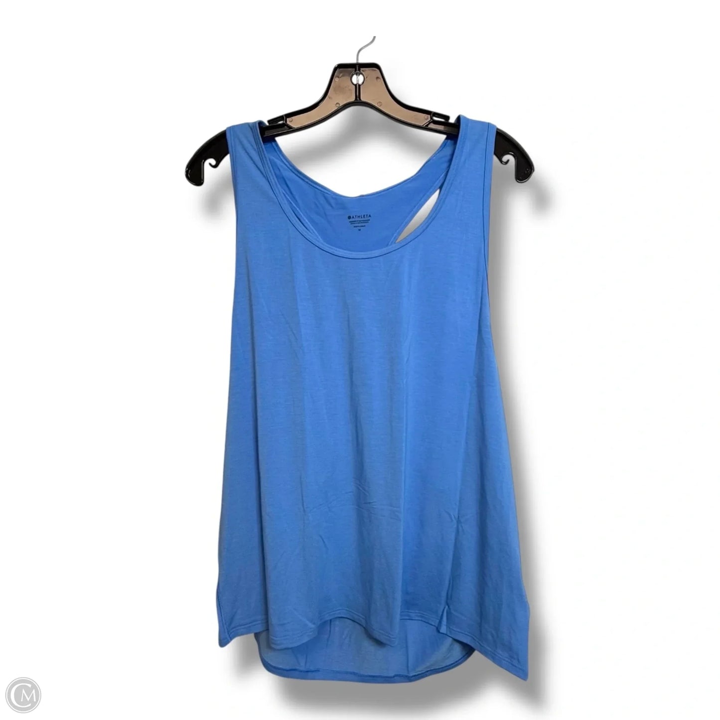 WITH EASE SPORT RACERBACK TANK Athletic Tank Top By Athleta In Blue, Size: M