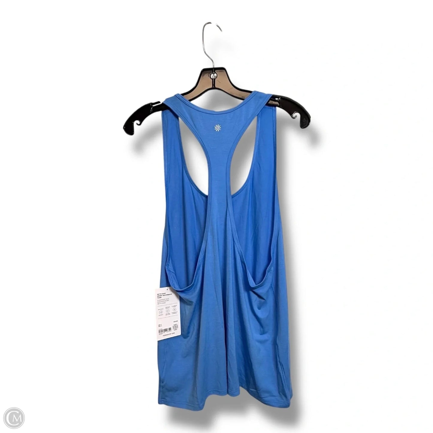 WITH EASE SPORT RACERBACK TANK Athletic Tank Top By Athleta In Blue, Size: M
