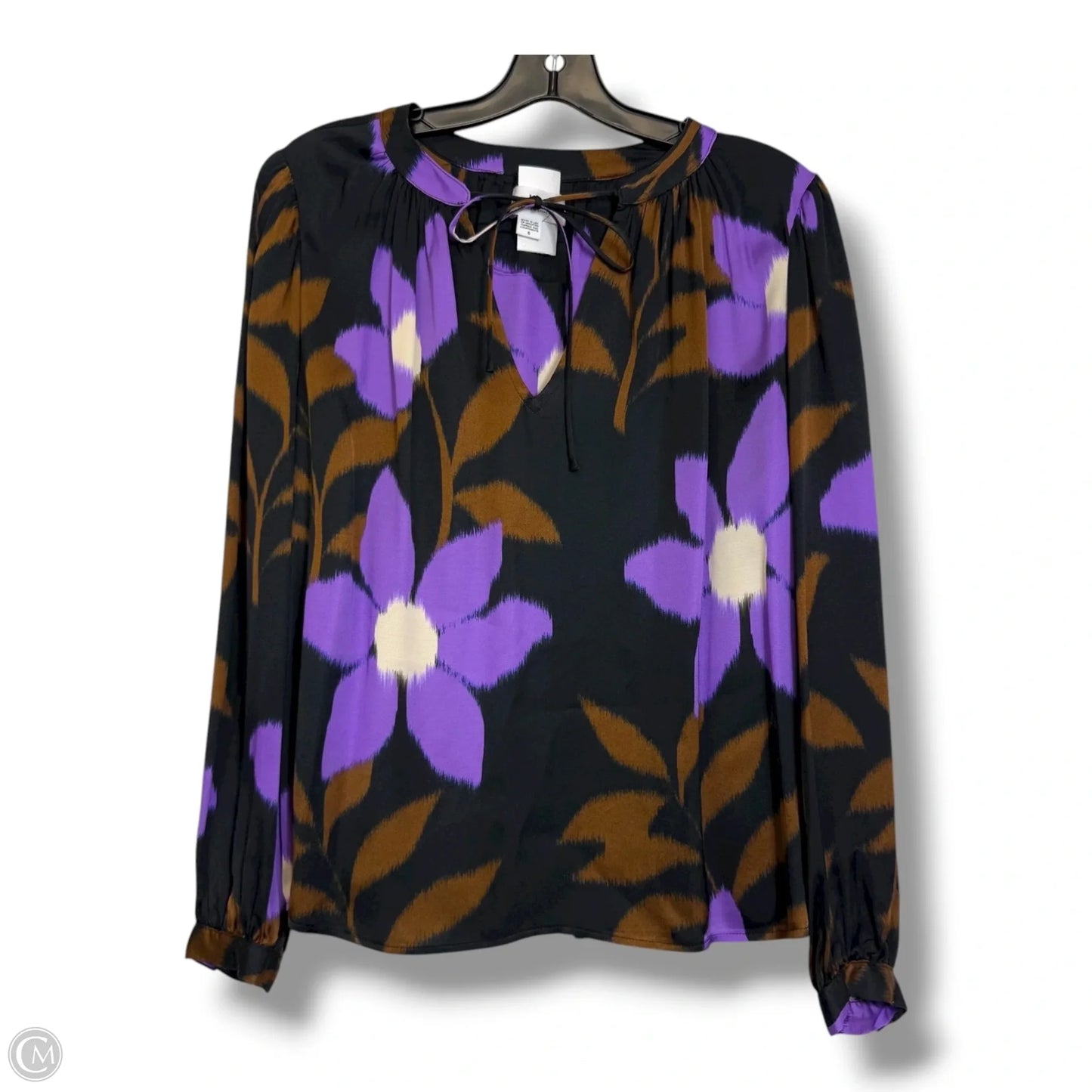 Top Long Sleeve By Velvet By Graham & Spencer In Floral Print, Size: S