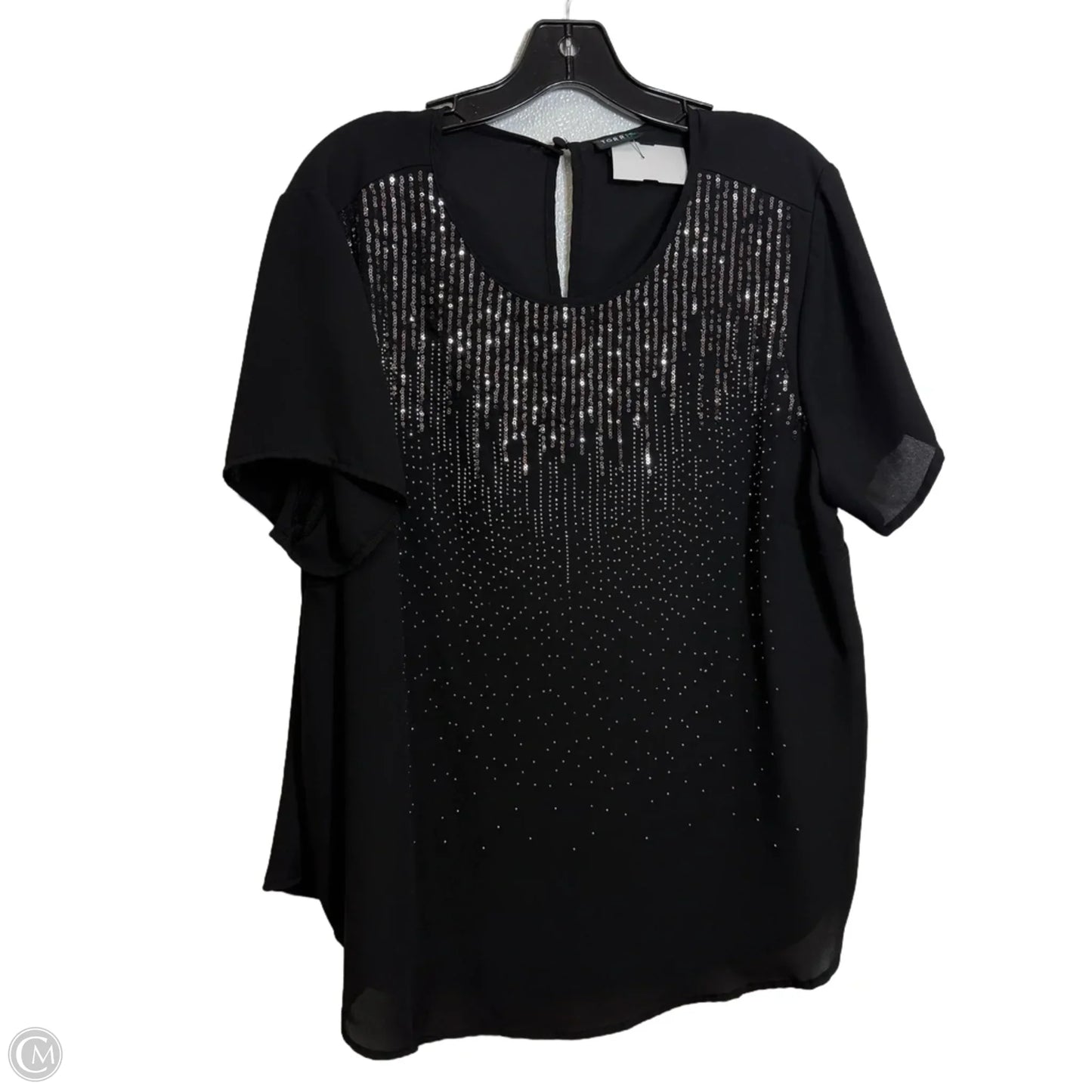 Top Short Sleeve By Torrid In Black, Size: L