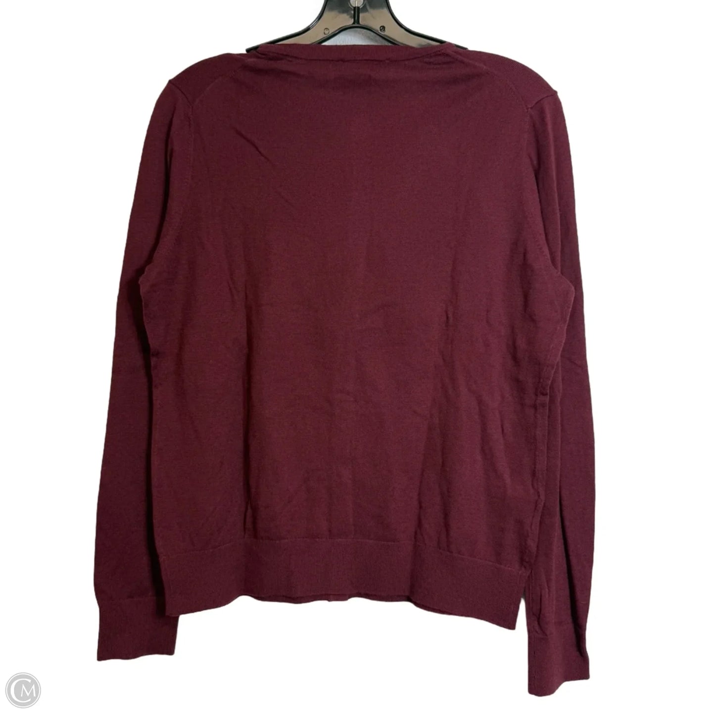 Cardigan By Ann Taylor In Maroon, Size: L