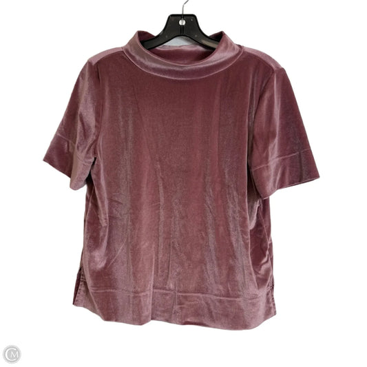 Top Short Sleeve By Anthropologie In Mauve, Size: Mp