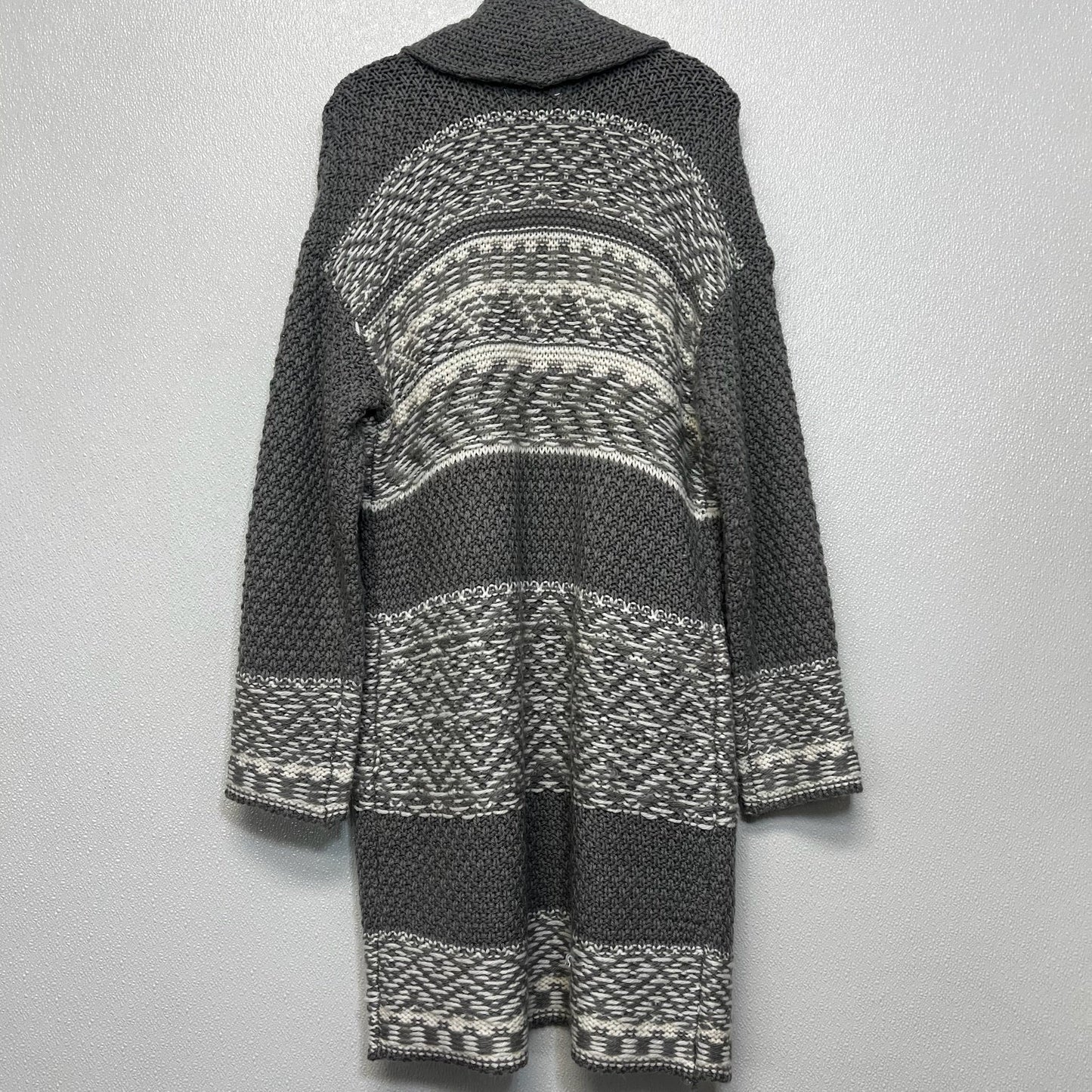 Cardigan By Lucky Brand In Grey White, Size: Xs