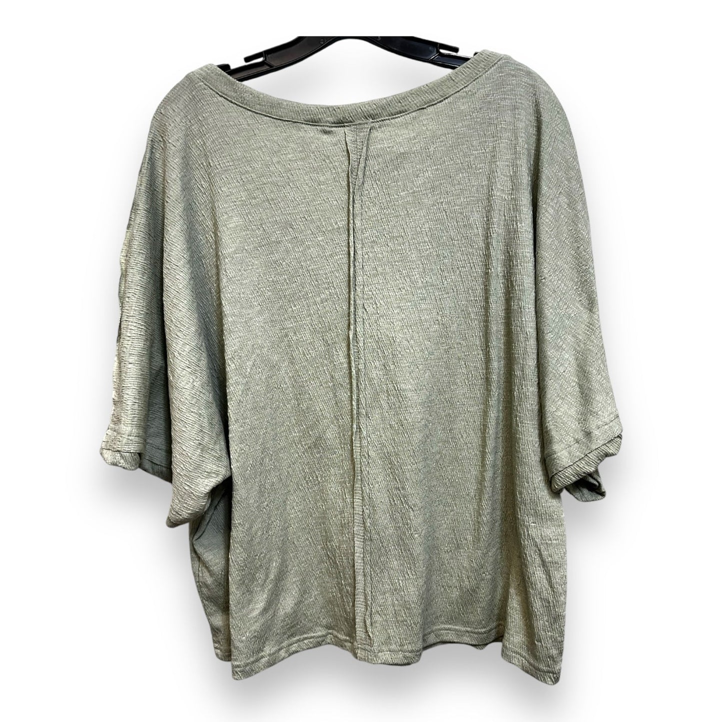 Top Short Sleeve By Clothes Mentor In Silver, Size: 1x