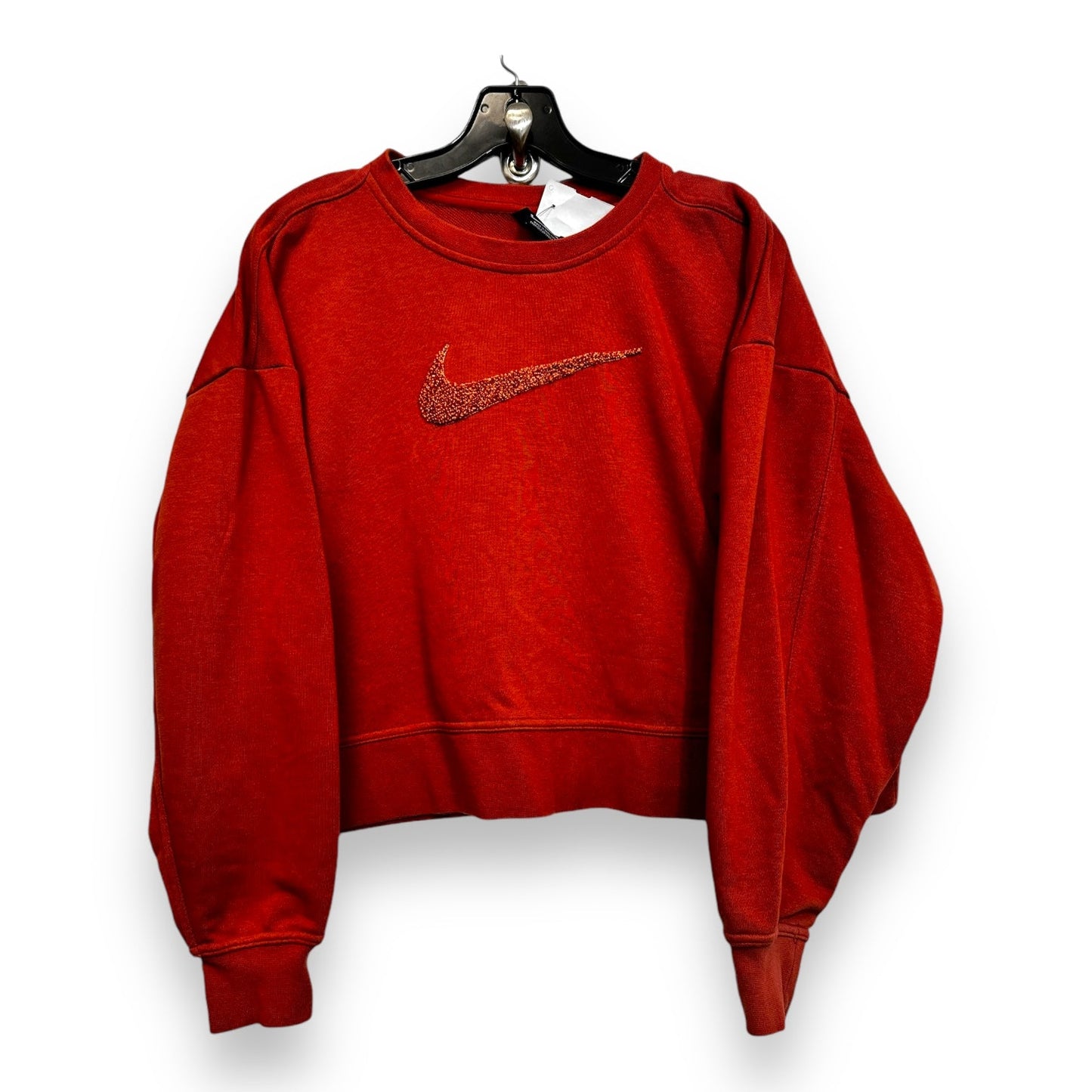 Sweatshirt Crewneck By Nike Apparel In Orange, Size: M