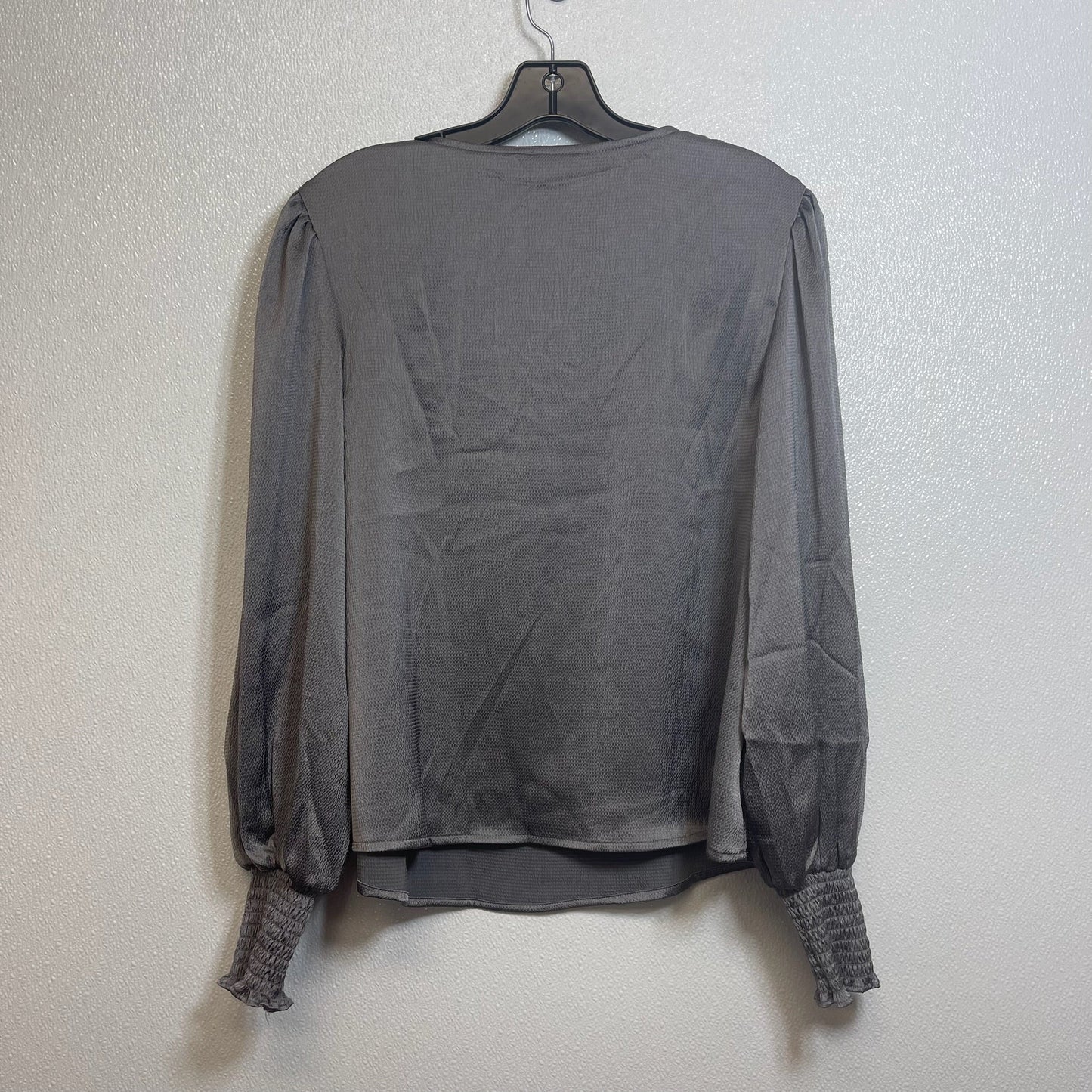 Top Long Sleeve Basic By Blu Pepper In Grey, Size: M