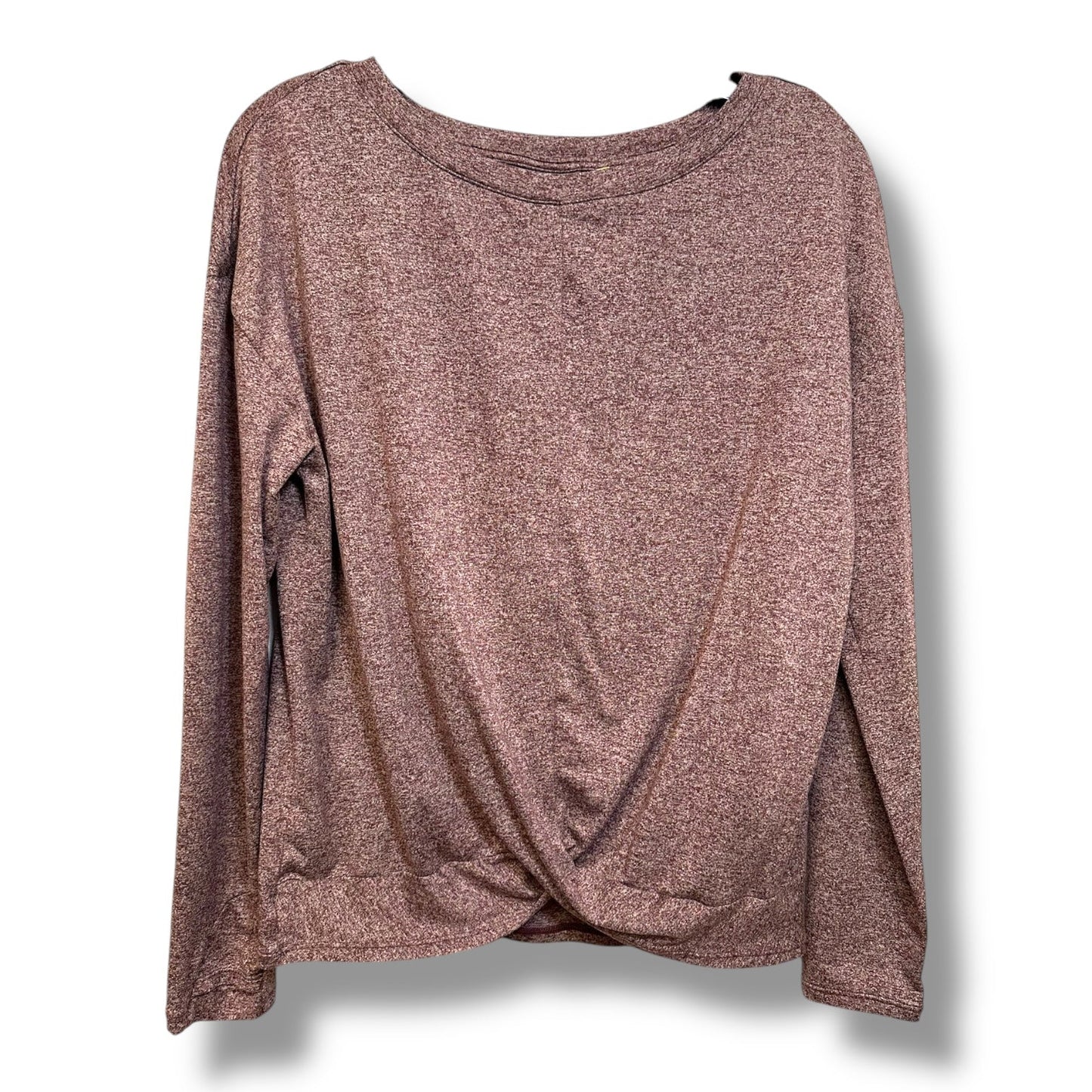 Top Long Sleeve Basic By Zella In Burgundy, Size: Xs