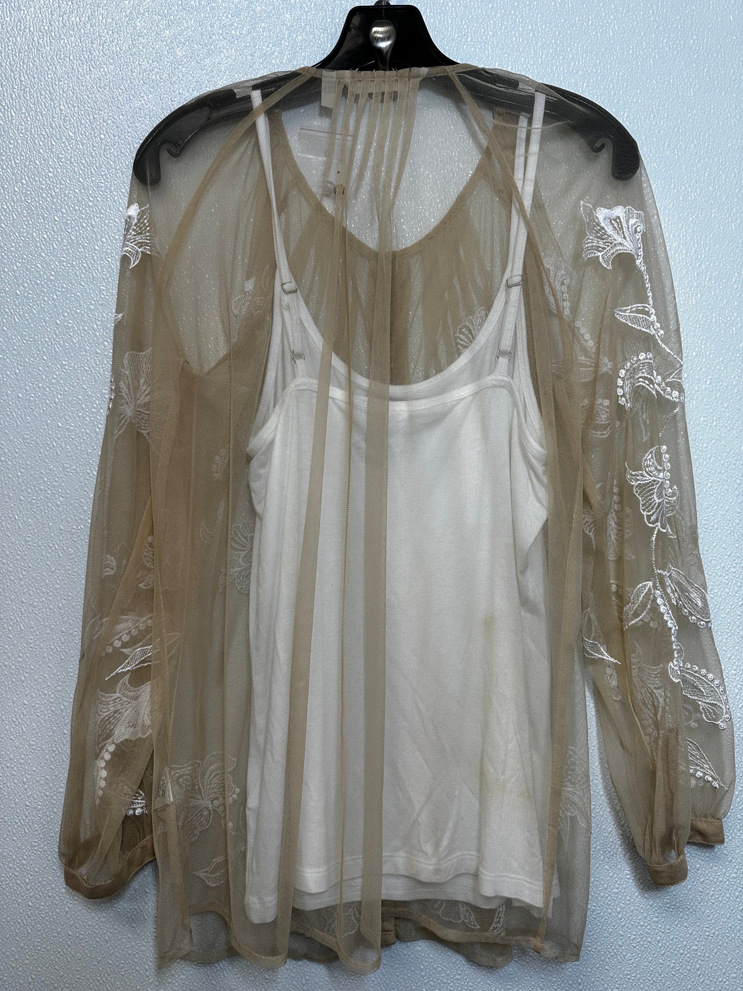 Top Long Sleeve By Soft Surroundings In Tan, Size: S