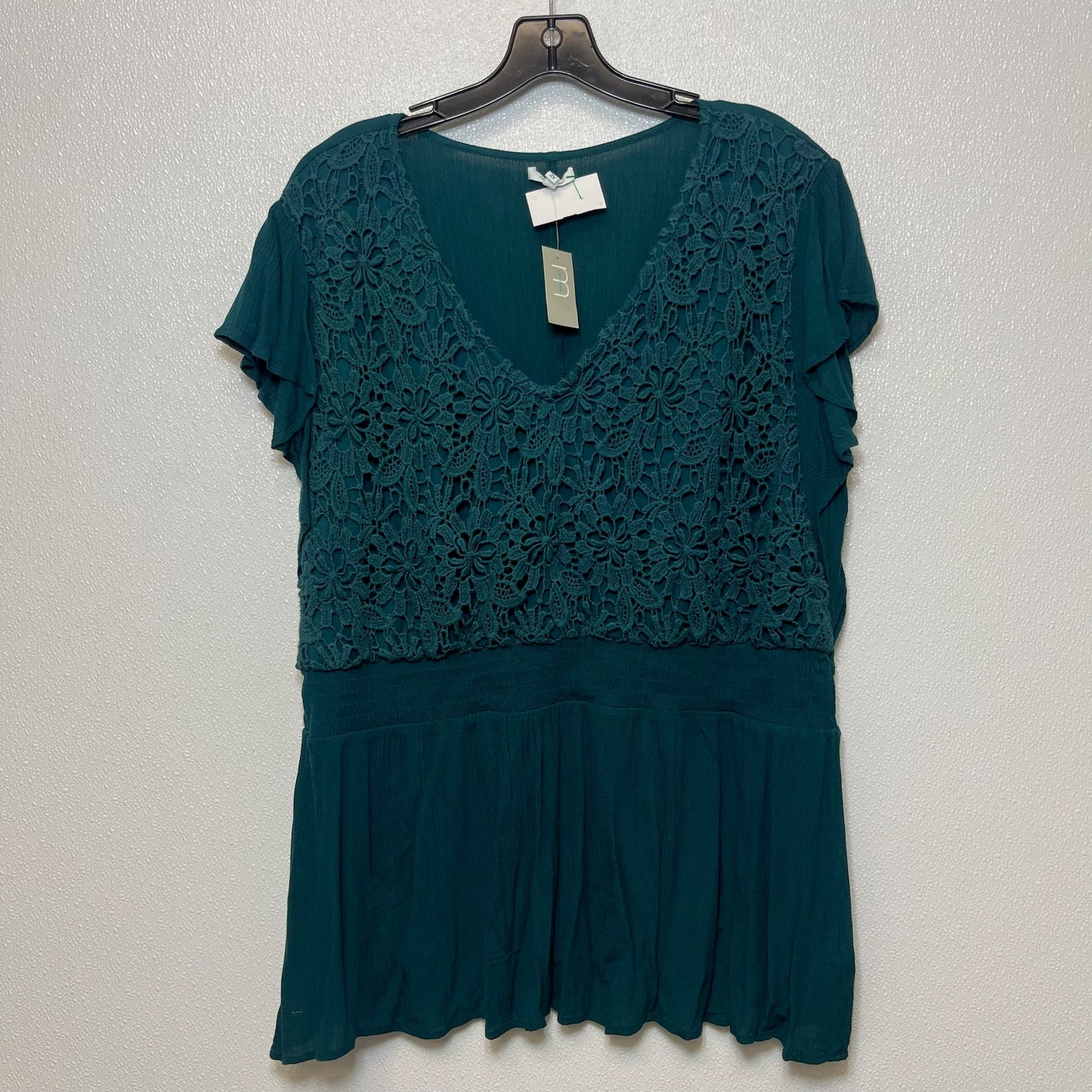 Green Top Short Sleeve Maurices O, Size 2