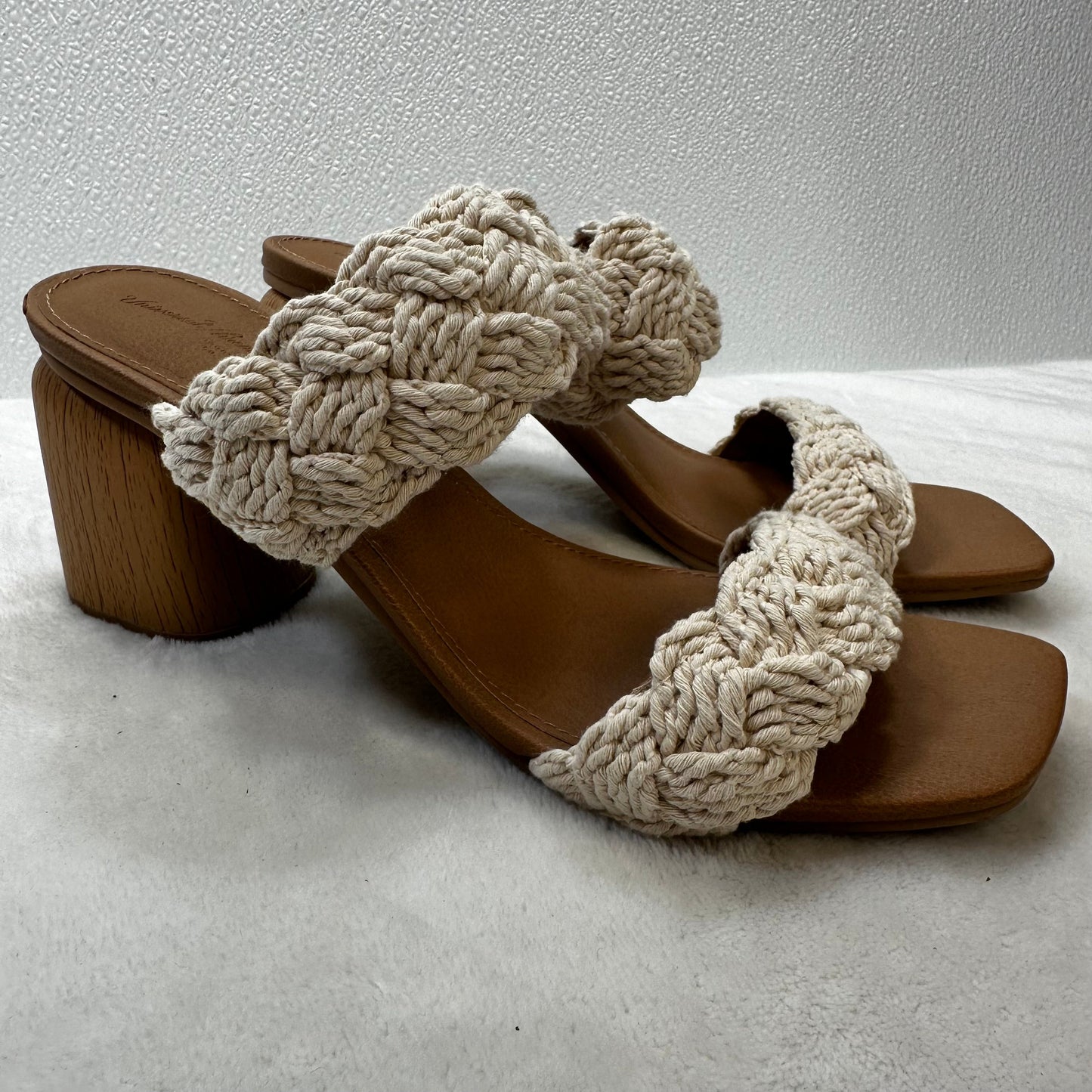 Sandals Heels Block By Universal Thread In Off White, Size: 8.5