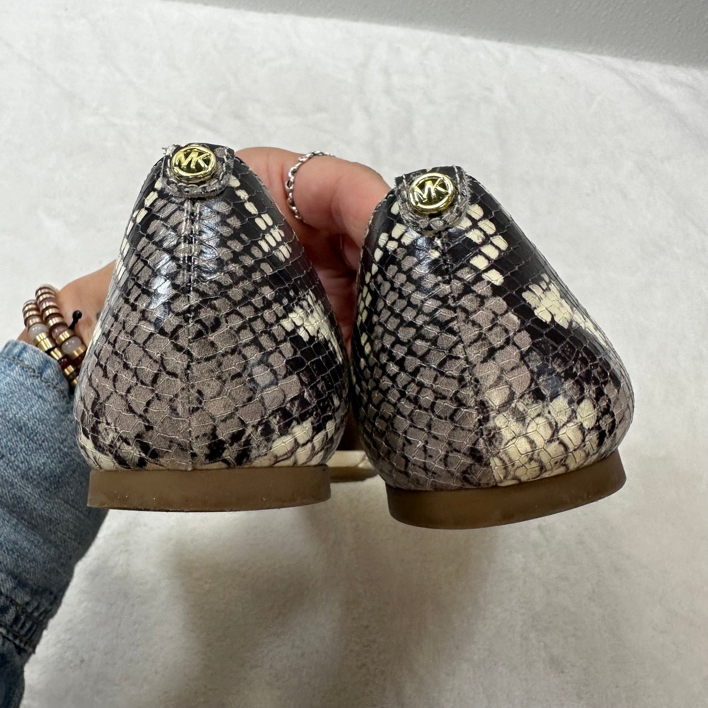 Shoes Flats By Michael By Michael Kors In Snakeskin Print, Size: 8.5