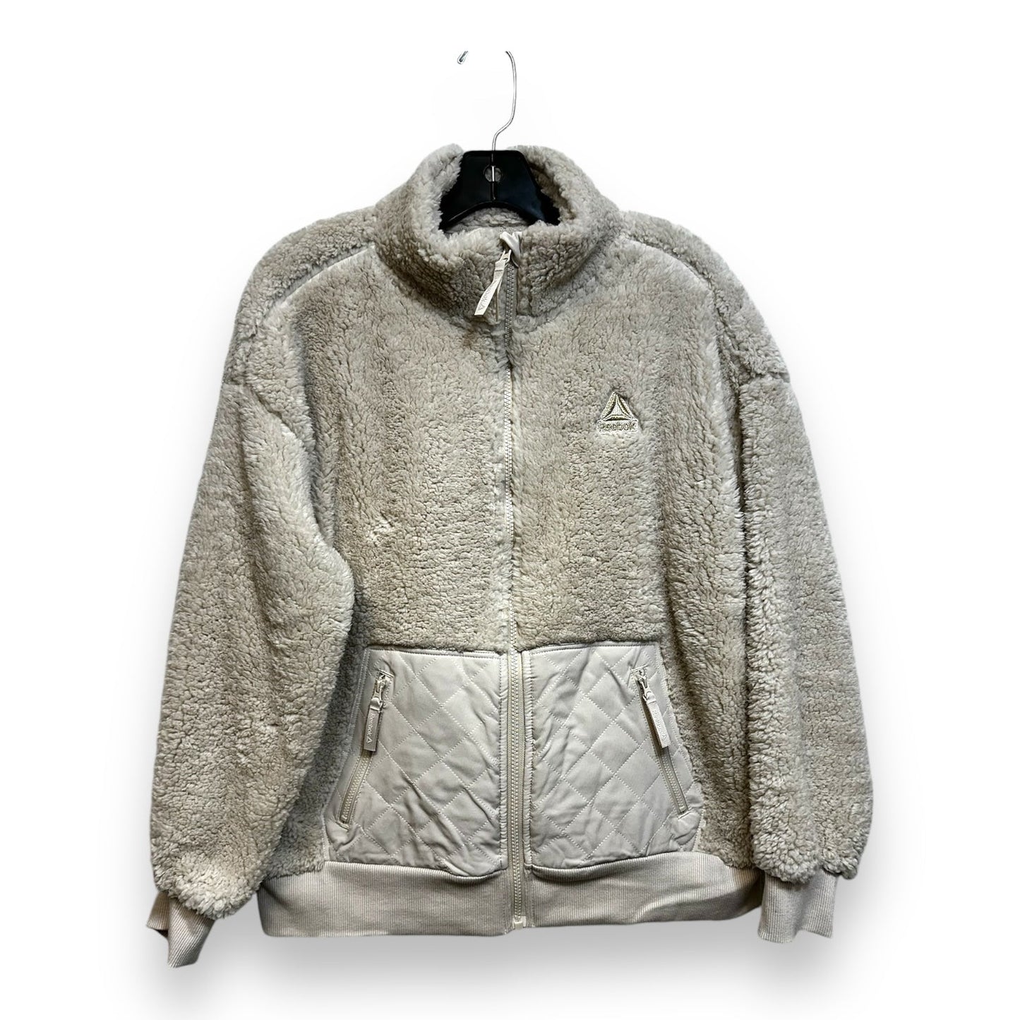 Coat Faux Fur & Sherpa By Reebok In Off White, Size: M