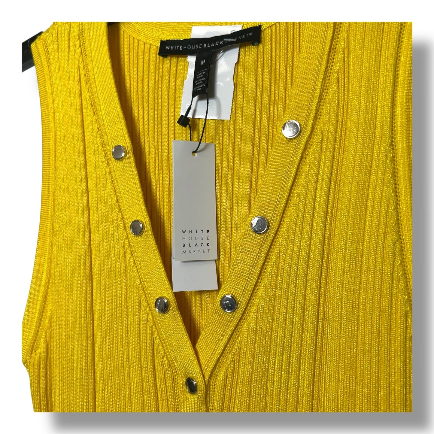 Top Sleeveless By White House Black Market In Yellow, Size: M