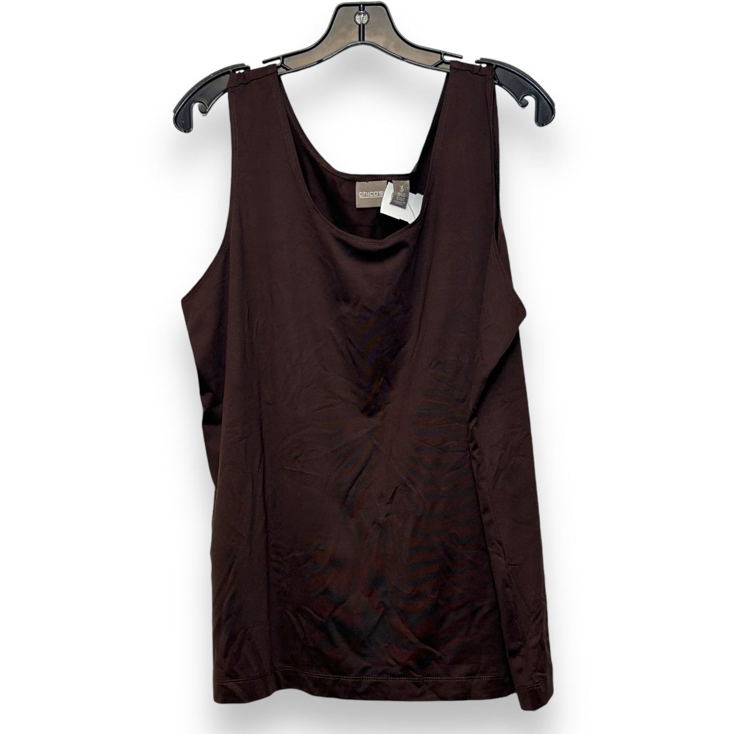 Top Sleeveless By Chicos In Brown, Size: Xl