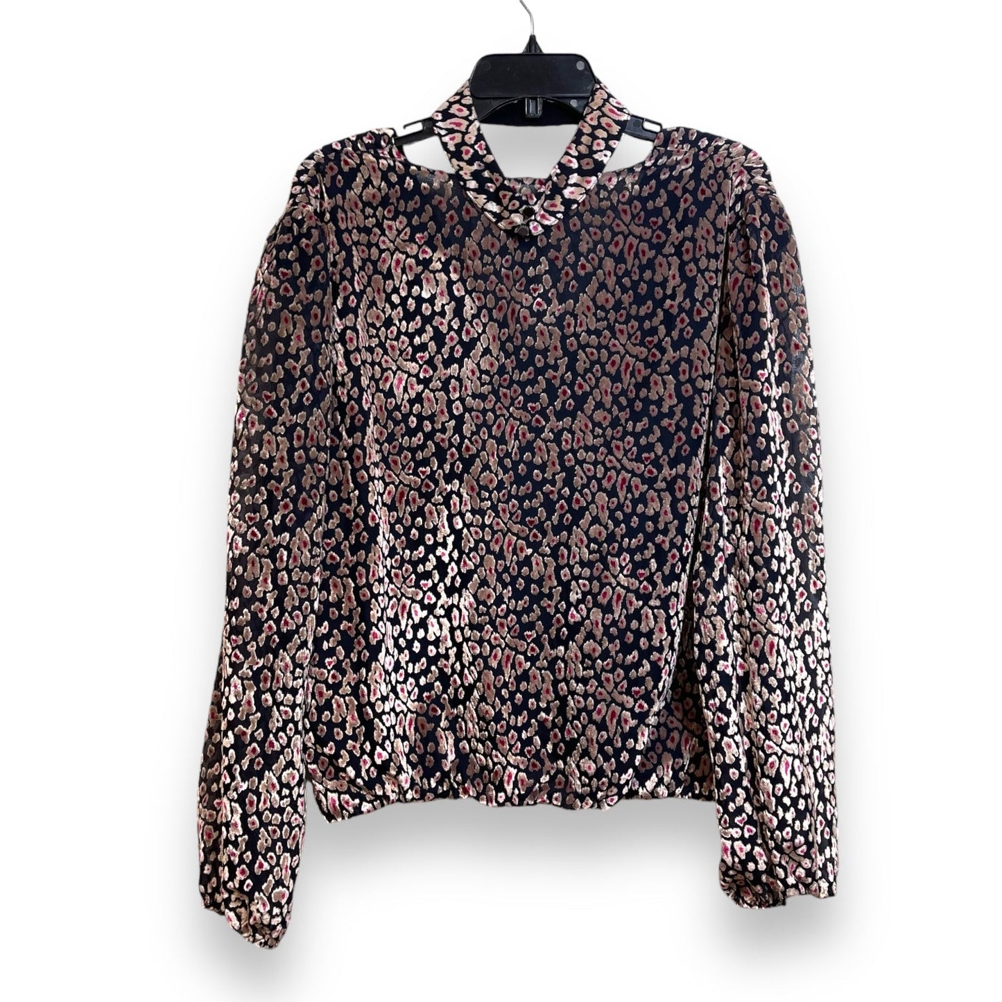 Top Long Sleeve By White House Black Market In Floral Print, Size: L