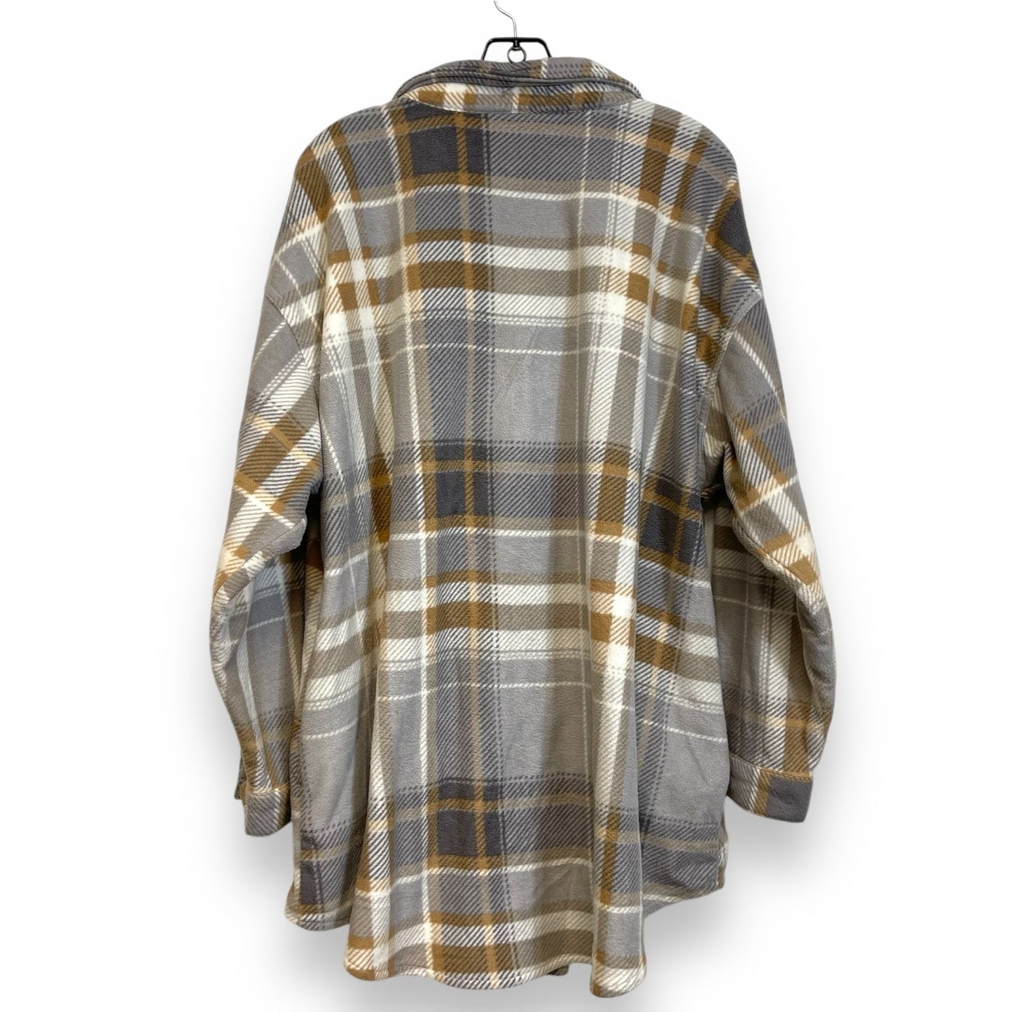 Top Long Sleeve By Maurices In Plaid Pattern, Size: 2x