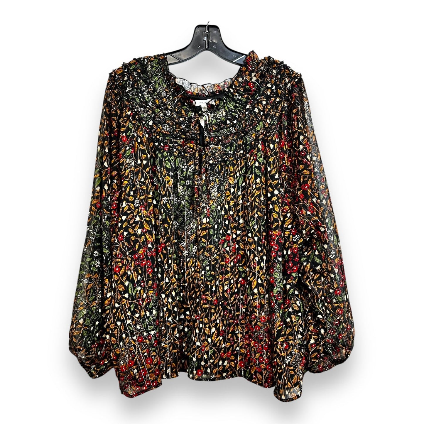 Top Long Sleeve By Maurices In Multi-colored, Size: 3x