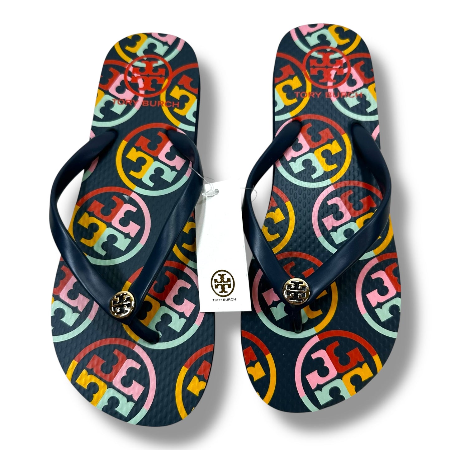 Sandals Flip Flops By Tory Burch In Blue, Size: 7