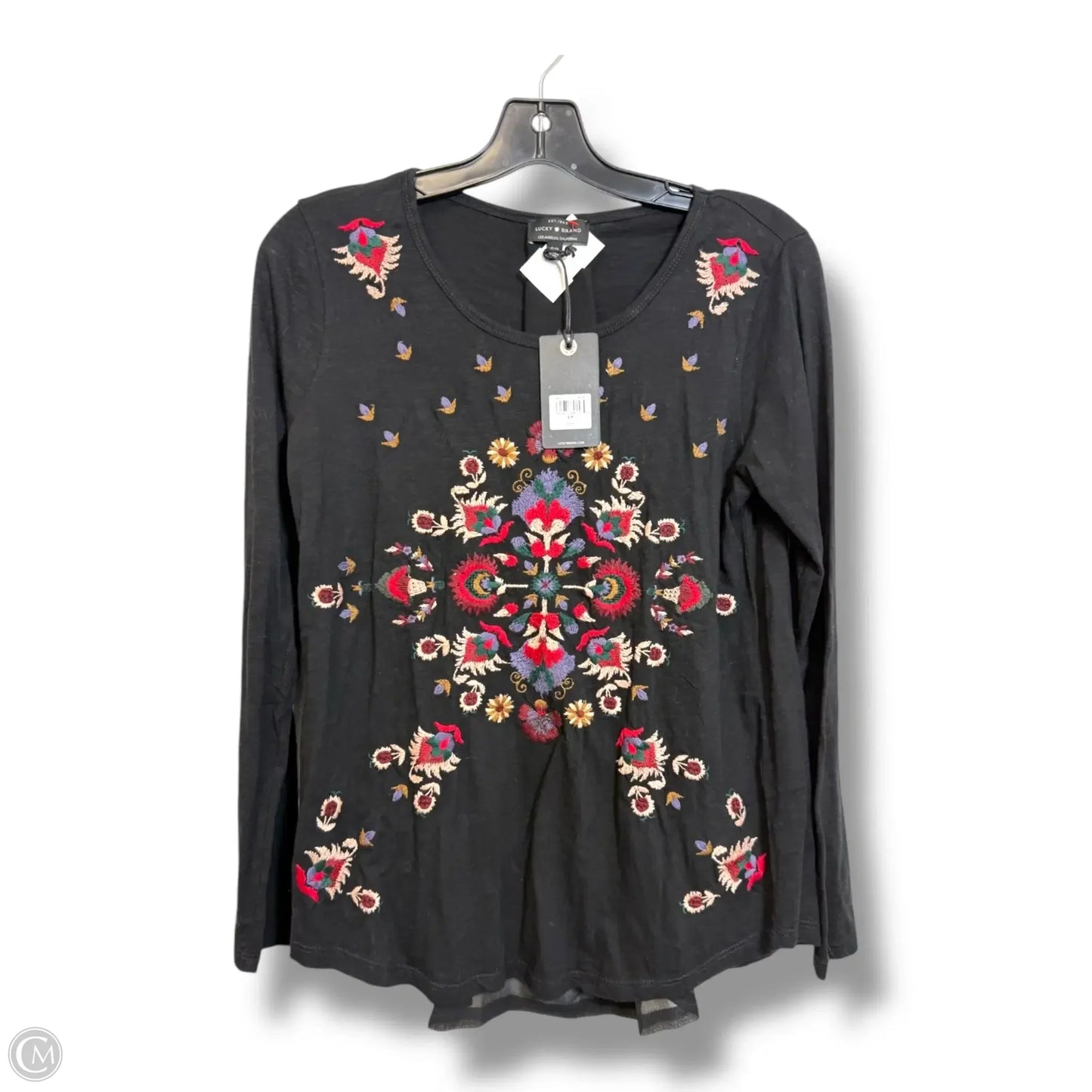 Top Long Sleeve By Lucky Brand In Black, Size: S