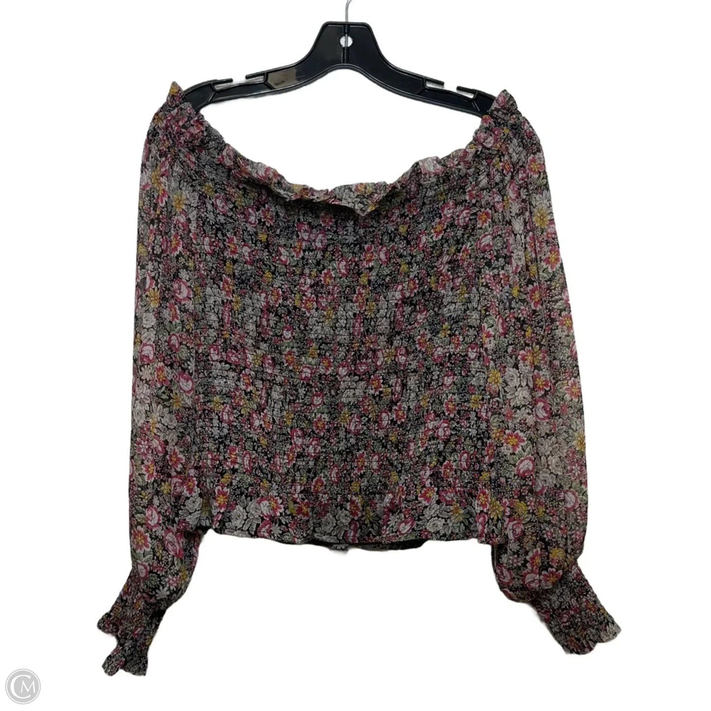 Top Long Sleeve By 1.state In Floral Print, Size: L