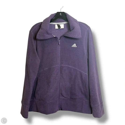 Sweatshirt Collar By Adidas In Purple, Size: L