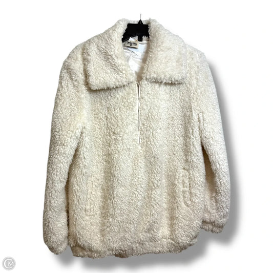 Jacket Faux Fur & Sherpa By Mumu In Ivory, Size: Xs