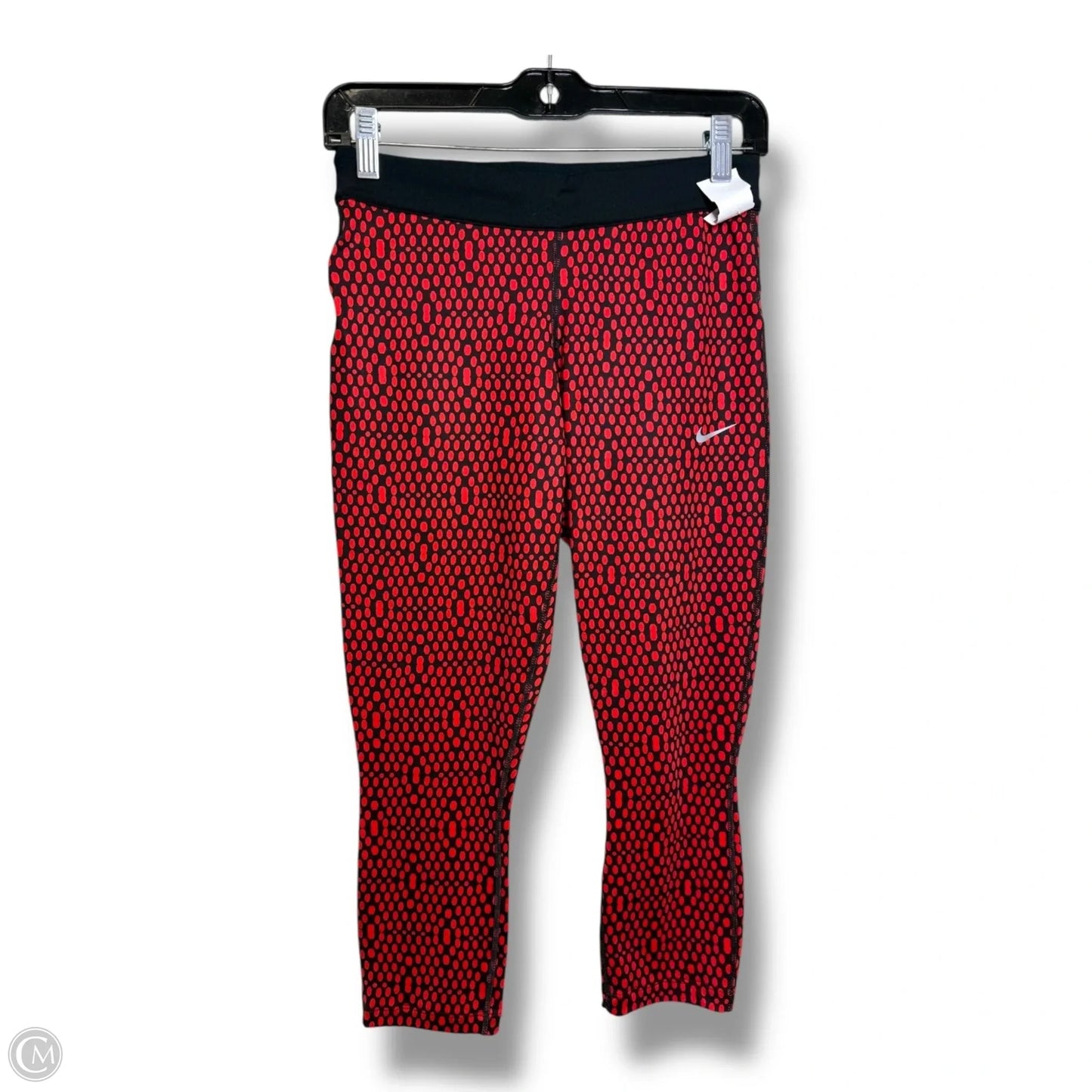 Cropped Athletic Leggings By Nike In Red, Size: S