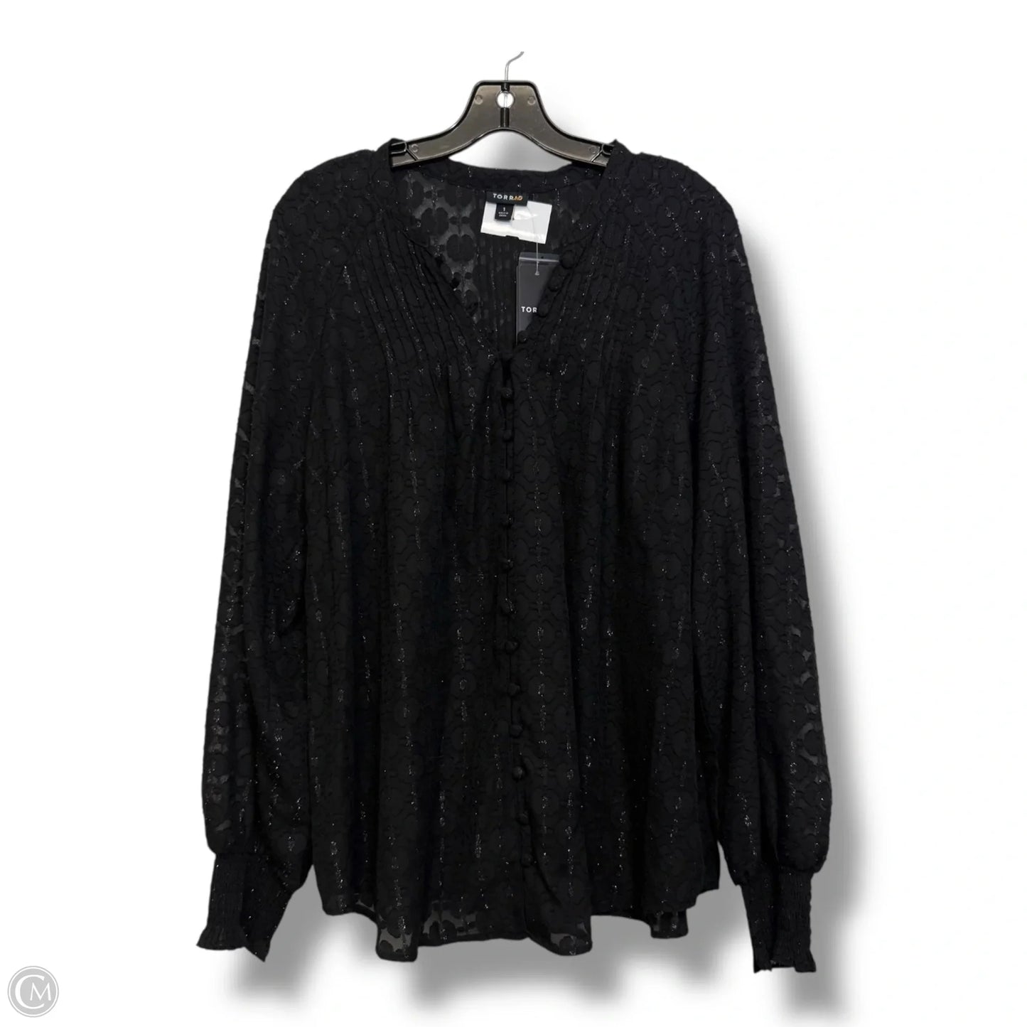Top Long Sleeve By Torrid In Black, Size: L