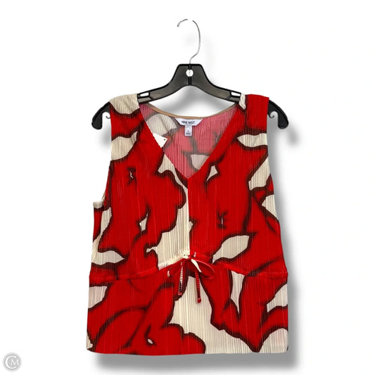 Top Sleeveless By Nine West In Red, Size: L