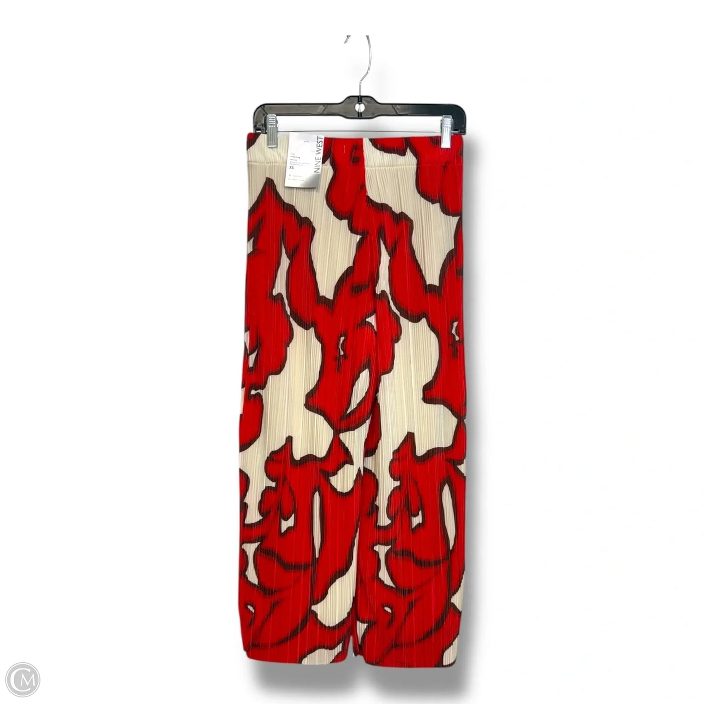 Pants wide leg Cropped By Nine West In Red, Size: Xs