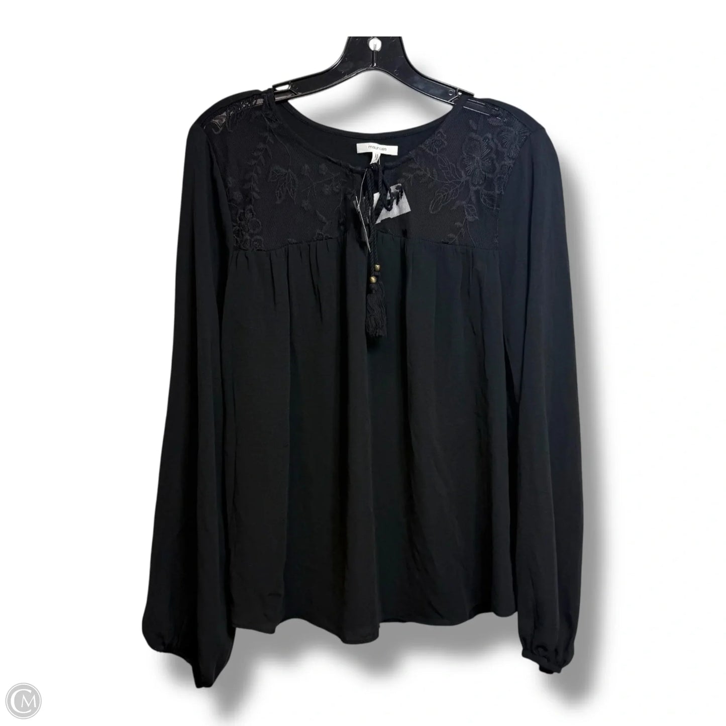 Top Long Sleeve By Maurices In Black, Size: M