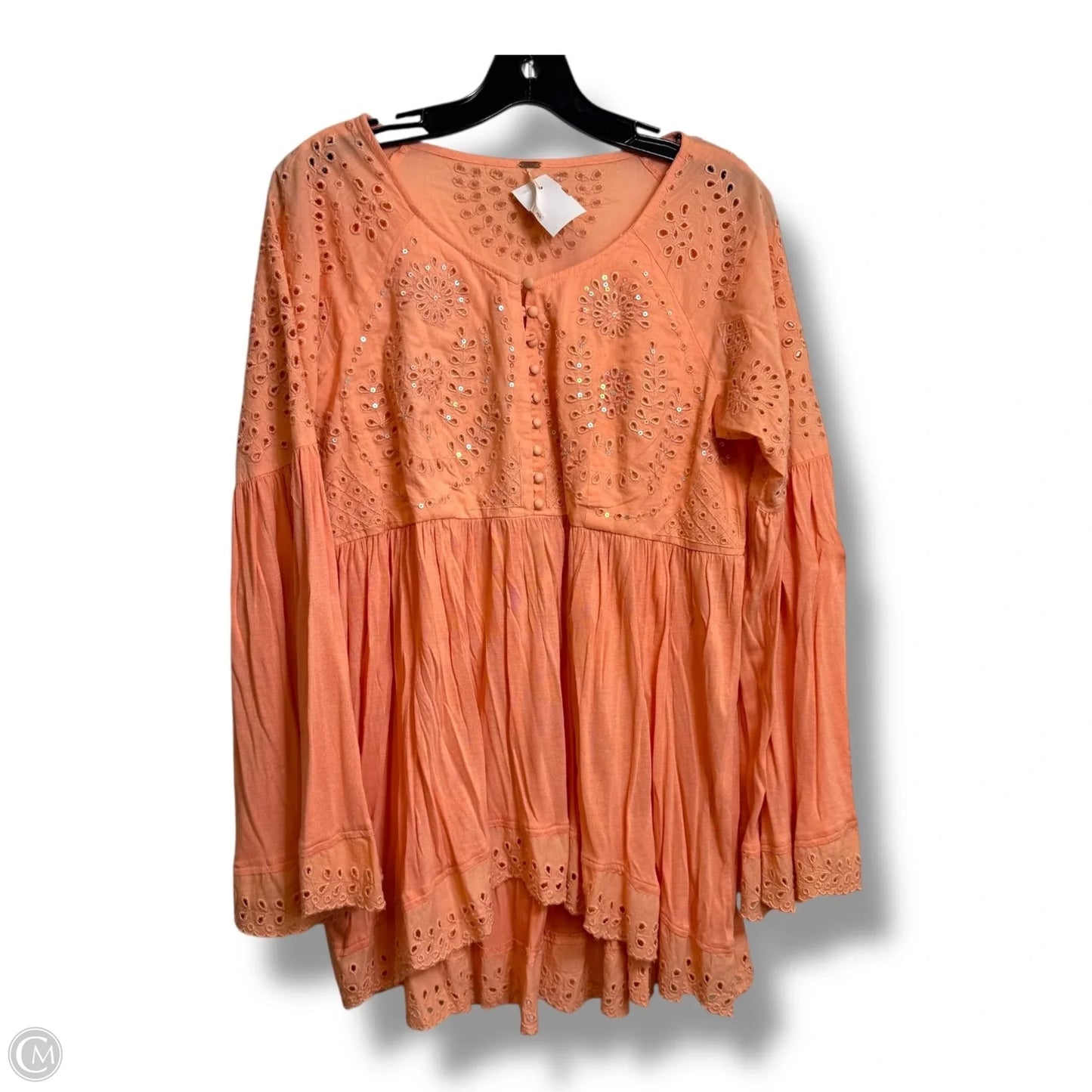 Top Long Sleeve By Free People In Orange, Size: S