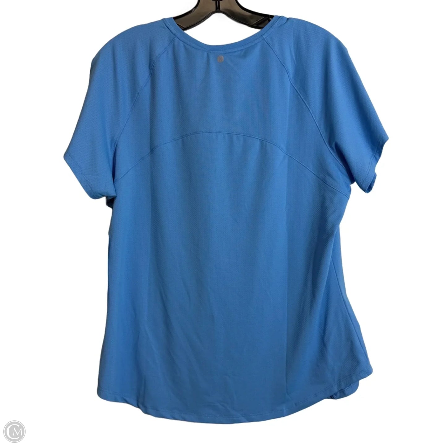 Athletic Top Short Sleeve By Layer 8 In Blue, Size: Xl