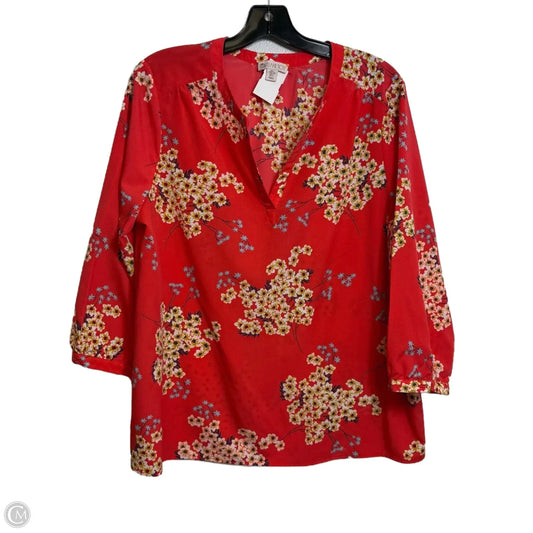 Top Long Sleeve By Eliane Rose In Orange, Size: L