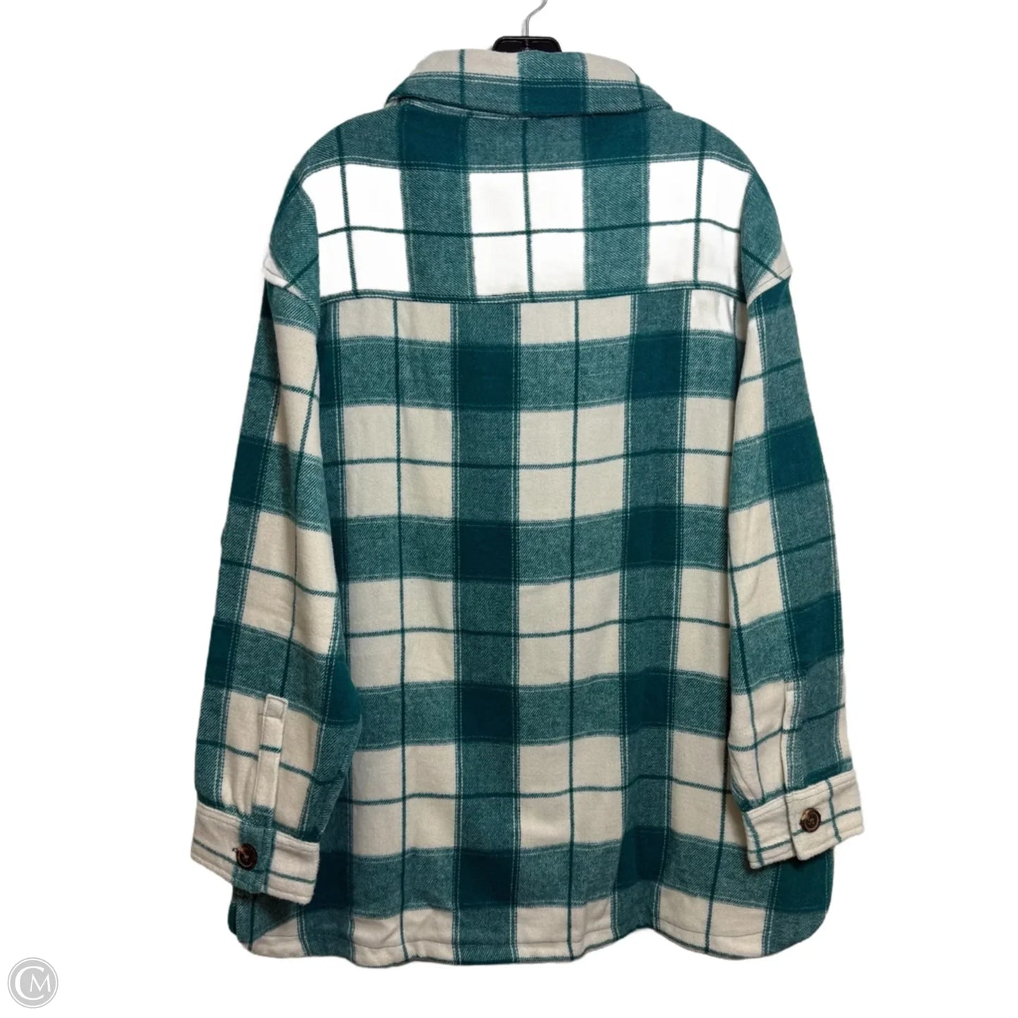 Jacket Shirt By Serra In Plaid Pattern, Size: L