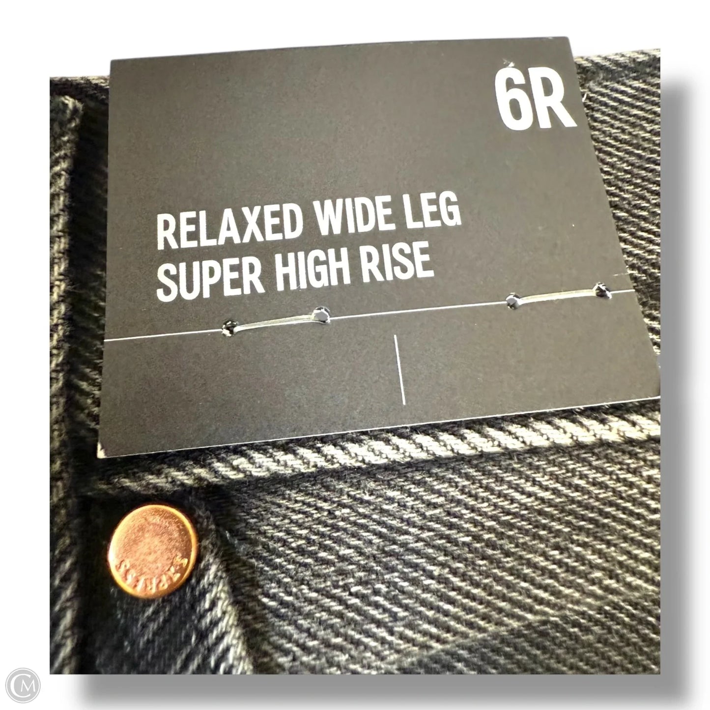 Jeans high rise Wide Leg By Express In Black, Size: 6