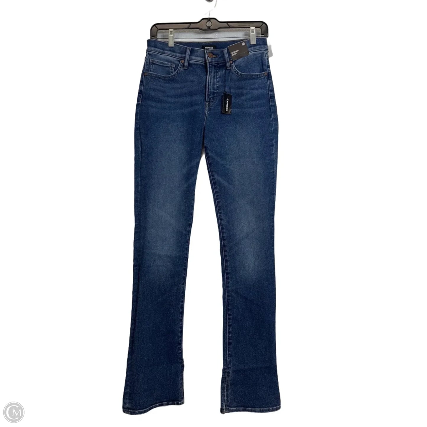 Jeans Boot Cut By Express In Blue Denim, Size: 6