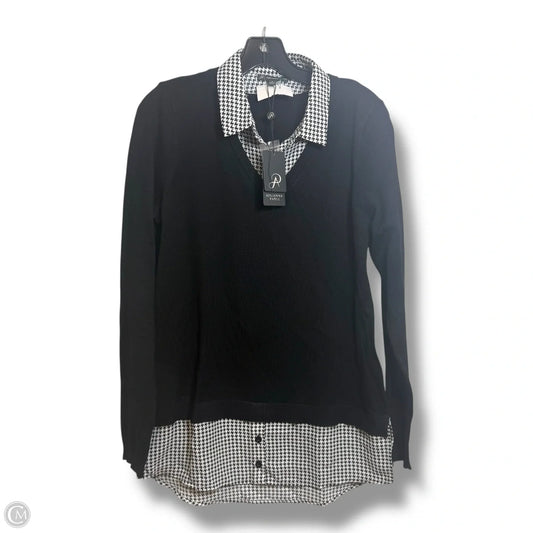 Top Long Sleeve By Adrianna Papell In Black, Size: S