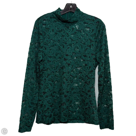 Top Long Sleeve Basic By White House Black Market In Green, Size: M