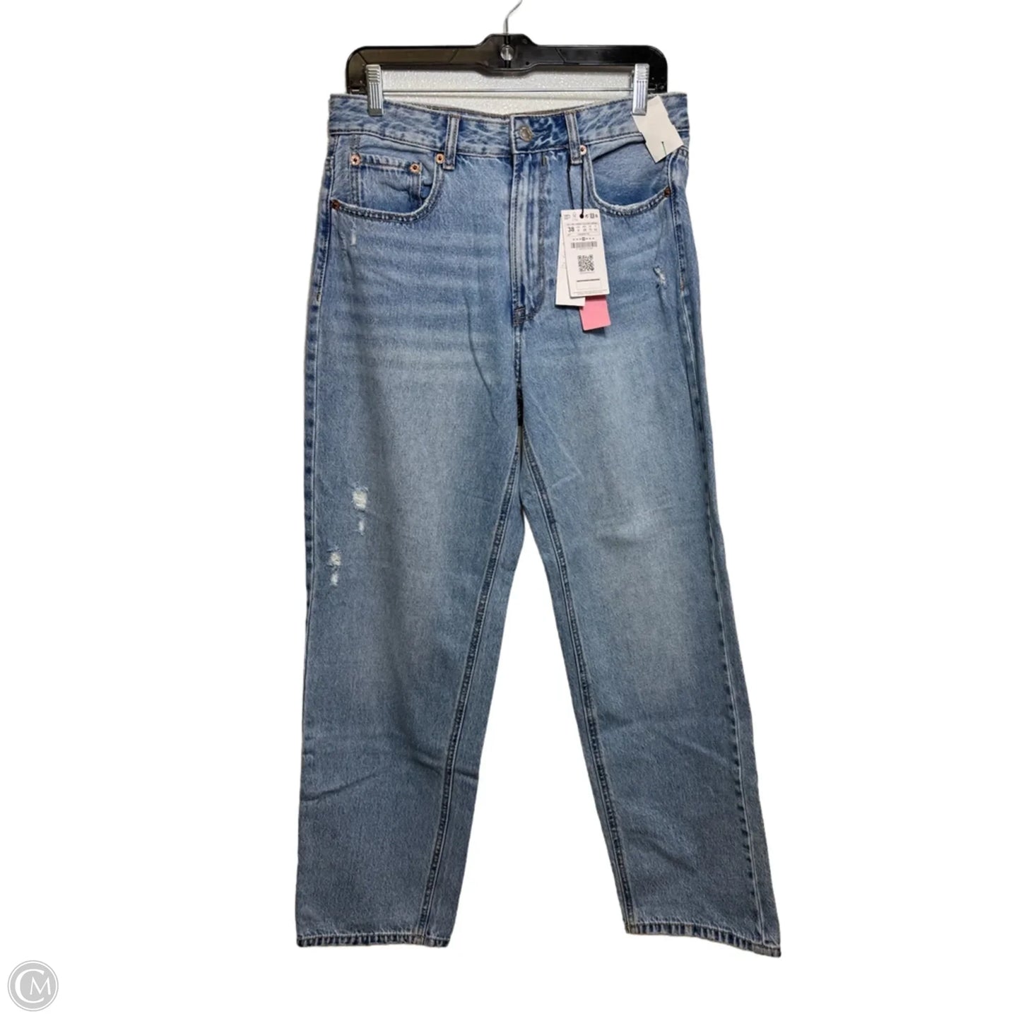 Jeans Straight By Stradivarius In Blue Denim, Size: 6