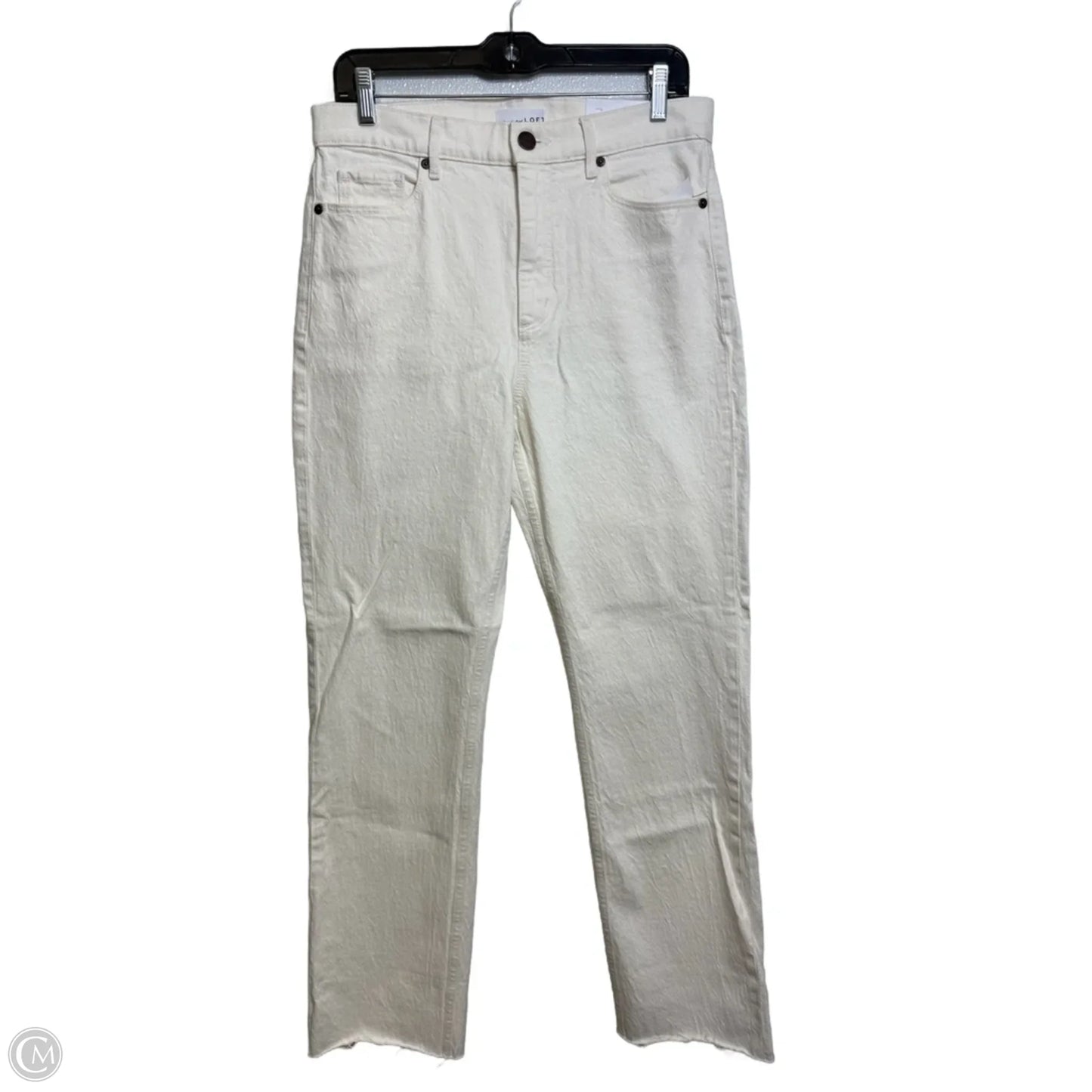 Jeans Straight By Loft In White, Size: 6