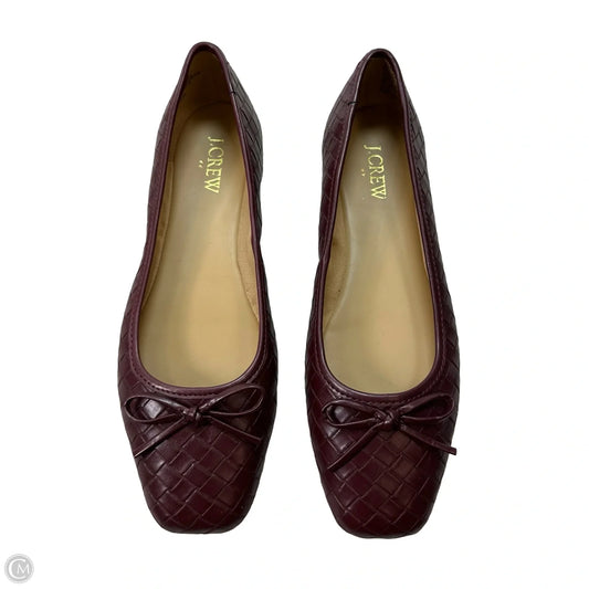 Shoes Flats By J. Crew In Maroon, Size: 8