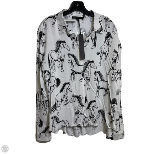 Top Long Sleeve By Jane And Delancey In White, Size: L