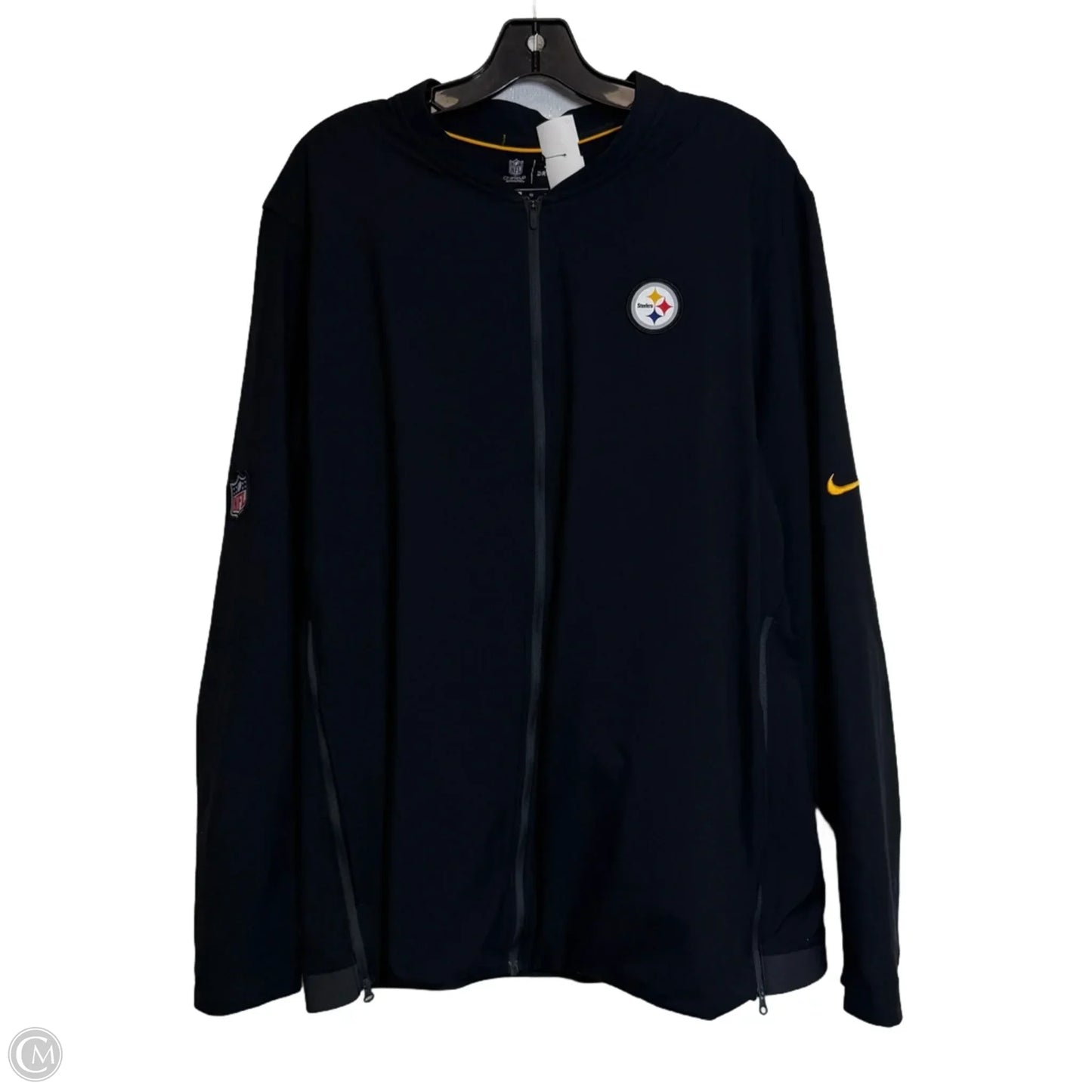 Pittsburgh Steelers zip up Long Sleeve By Nfl In Black & Gold, Size: Xl