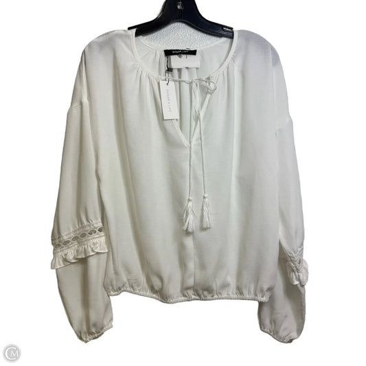 Top Long Sleeve By Sugar In White, Size: Xs