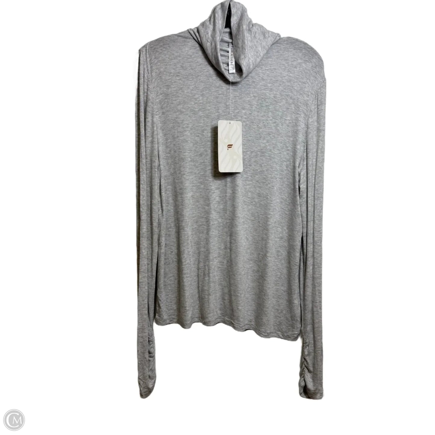 Top Long Sleeve By Fabletics In Grey, Size: Xl