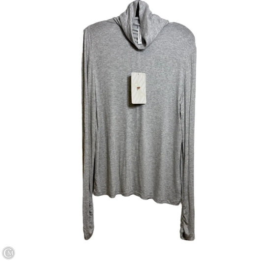 Top Long Sleeve By Fabletics In Grey, Size: Xl